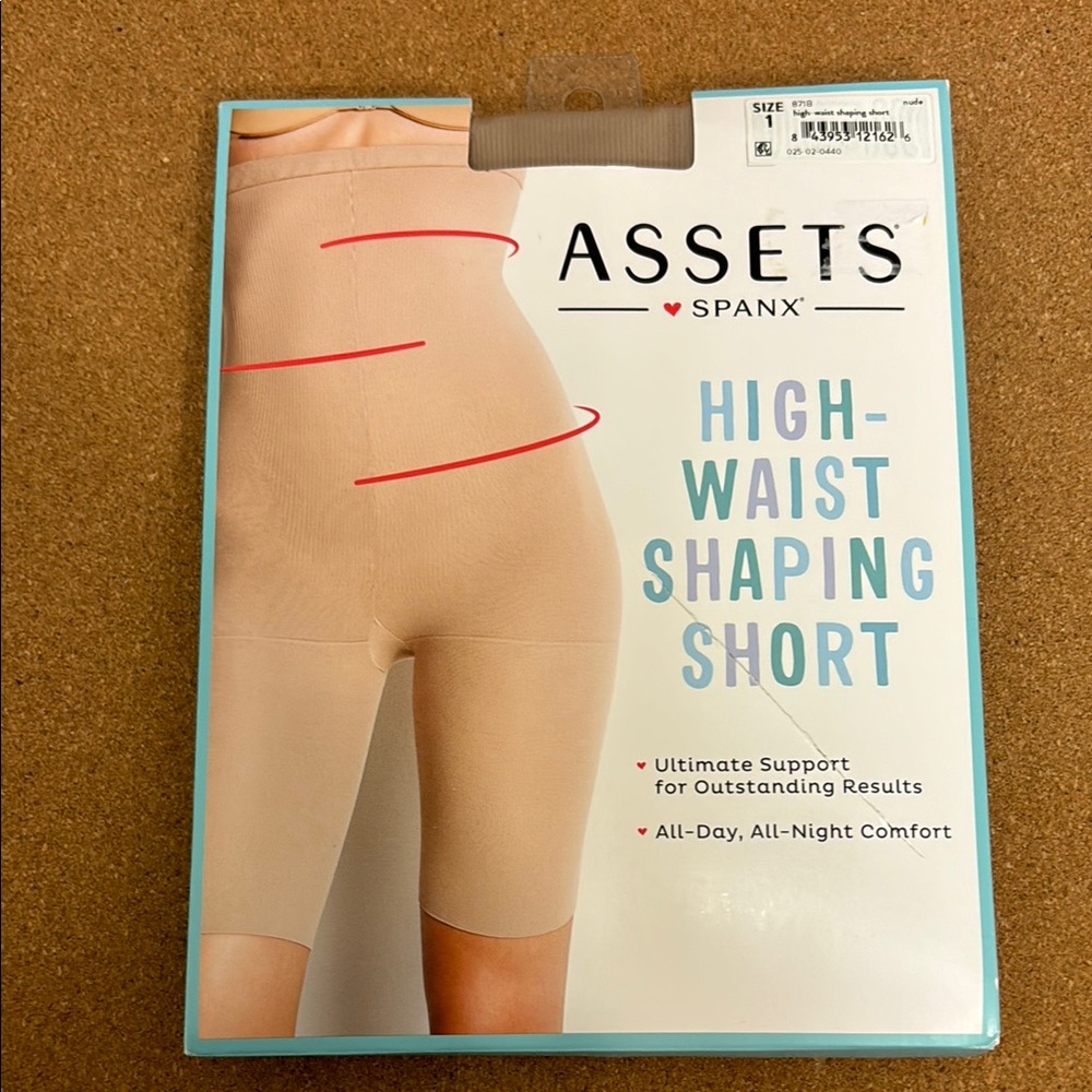 Spanx Assets High Waist Shaping Short Nude 871B 4'10" -5'5" 95-125 lbs SIZE 1